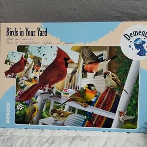 2/$25 Quokka "Birds in Your Yard" Dementia Puzzle, 13 Large Pieces
